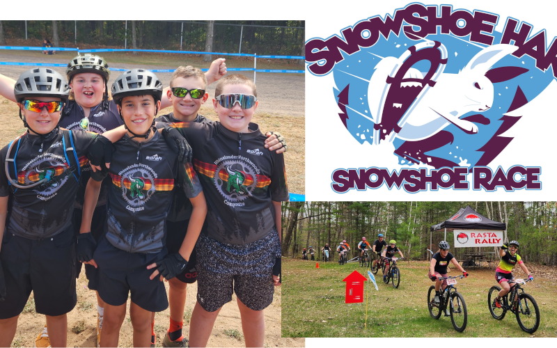 Nica 6th graders, Snow shoe race, Rasta rally finish